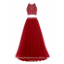 Vestido de Noiva Vestido De Novia 2017 Revelação Real de Vestidos de Cristal Vermelho Prom MP2171